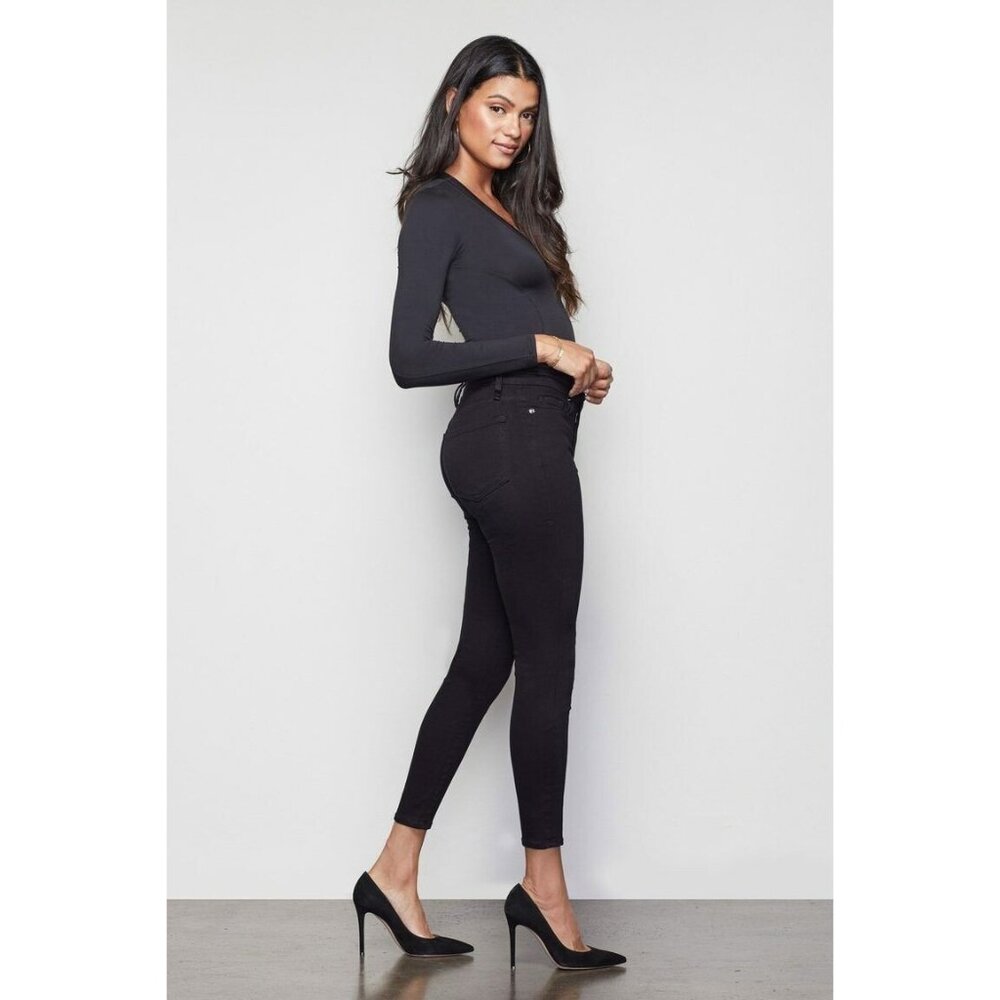 Good American Black Jeans Good Legs Stretch Denim High Rise SZ 0-25 New